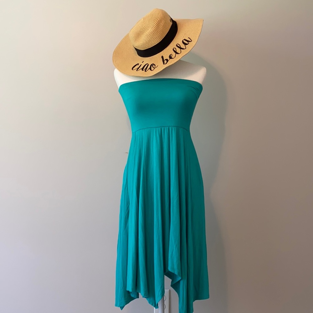 Teal swing dress
